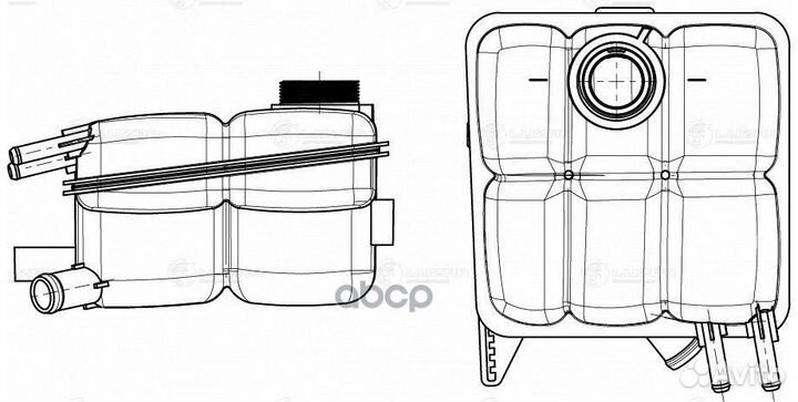 Бачок расширит. охл. жидкости для а/м fordfocus