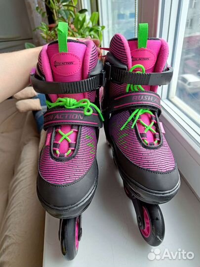 Роликовые коньки 38-41 Rush Action и защита