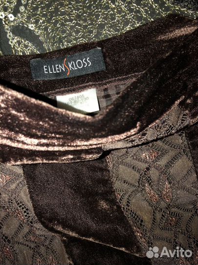 Юбка бохо миди бархатная кружевная Ellen Kloss