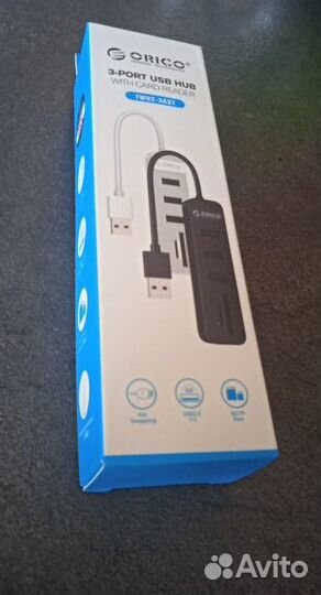 USB 2.0 хаб с кардридером SD и TF Orico