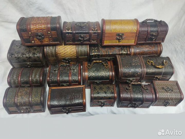 Деревянная шкатулка сундучок разные виды новая