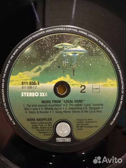 Пластинка Dire Straits Mark Knopfler – Local Hero