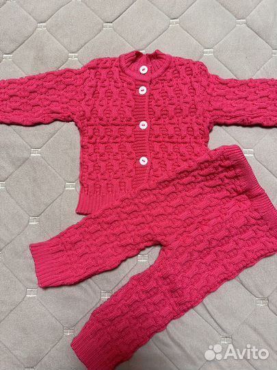 Костюм теплый вязаный