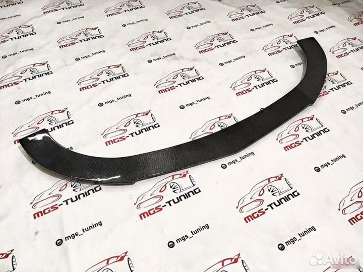 Губа передняя Mercedes E-class w213 карбон