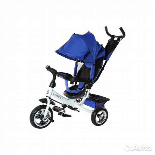 Детский велосипед с ручкой трёхколесный Velobibi