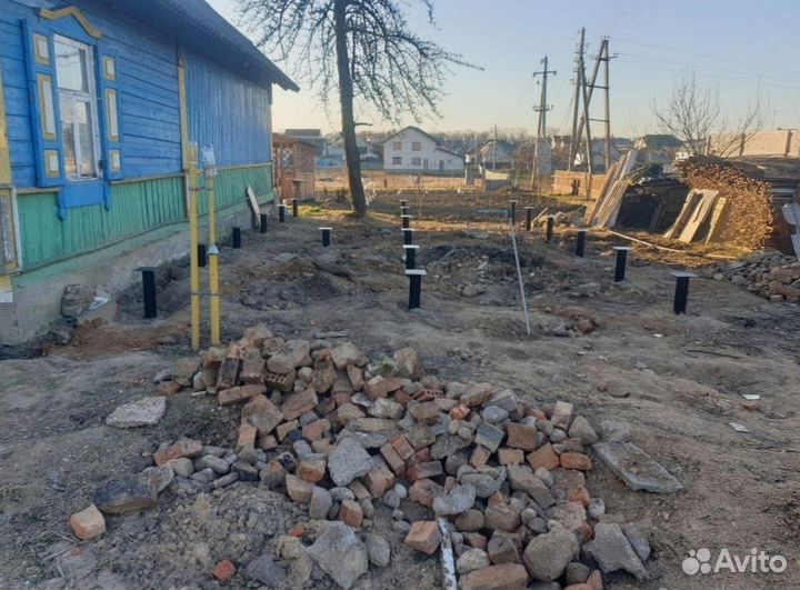 Установка винтовых свай
