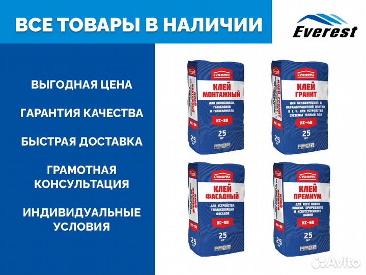 Клей для газоблока Суффикс
