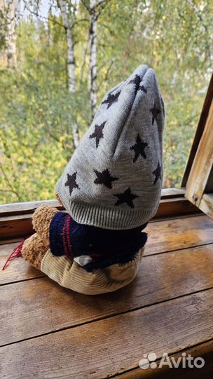 Шапка детская mothercare 54 M/L серая