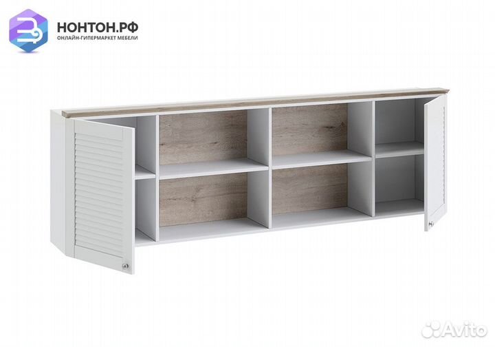 Шкаф настенный Ривьера дуб бонифацио / белый