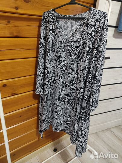 Платье чёрно-белое 56 58 р
