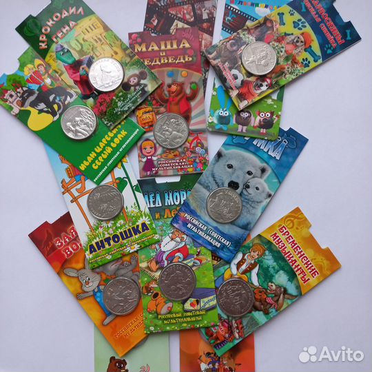 Набор монет мультики