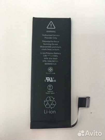 Аккумулятор для iPhone 5s/6/6s/7/8/SE/X/XR/11