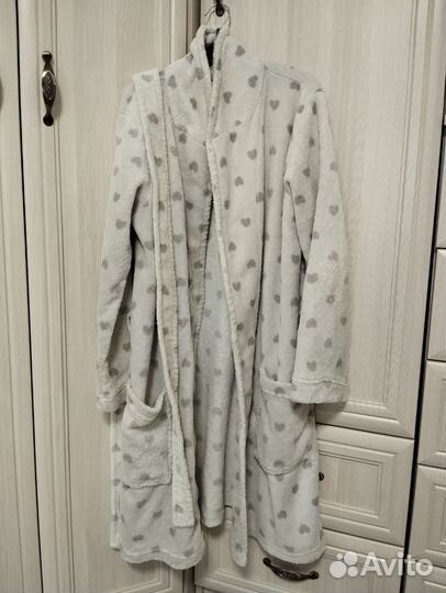 Халат тёплый с поясом oysho m