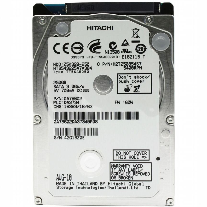 [0A79635] Жесткий Диск Hitachi 250gb 0a78602 Sata 0a79635
