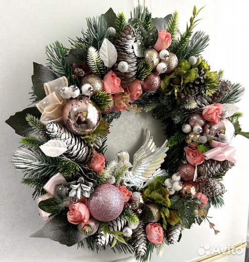 Новогодний венок на дверь