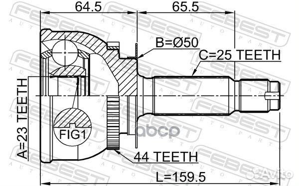 Шрус наружный 23X50X25 1210-mata44 Febest