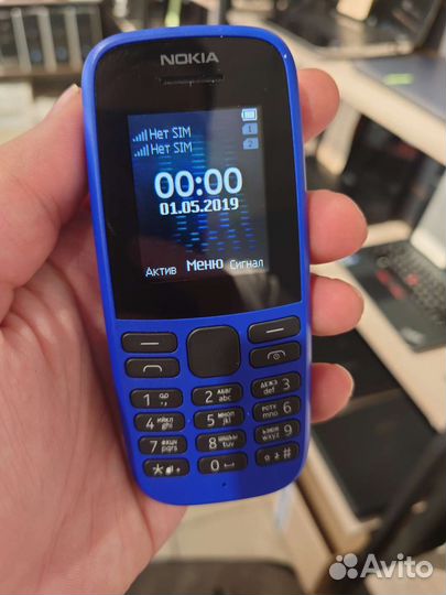 Nokia 105 2-sim синий