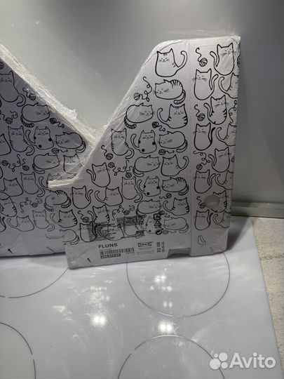 Икеа флюнс Подставка для журналов, белый, кот, 4шт