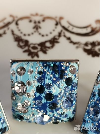 Комплект бижутерии серьги с кольцом