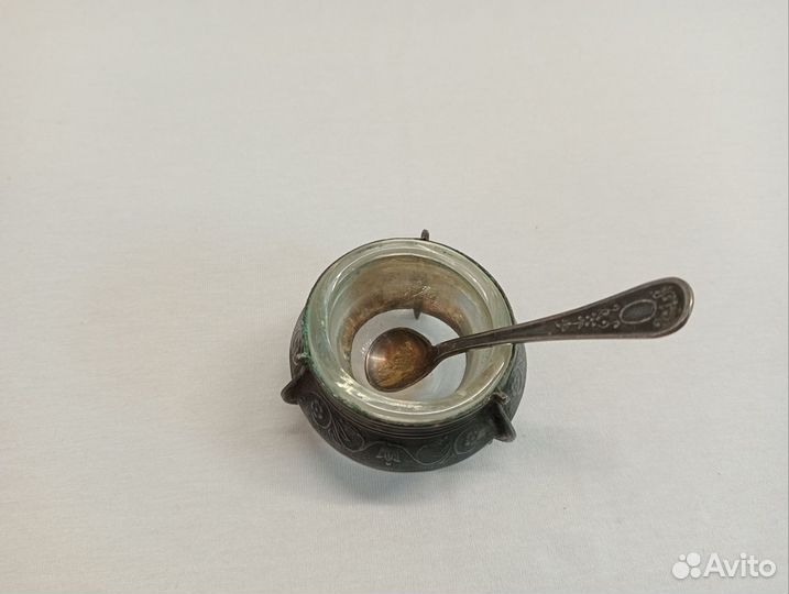 Солонка юммет мельхиор. СССР