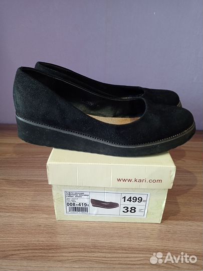 Туфли женские 38 размер черные замшевые