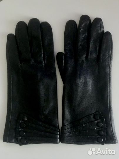 Перчатки кожаные зимние