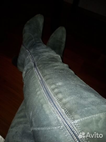 Зимние женские сапоги 38 натуральная замша