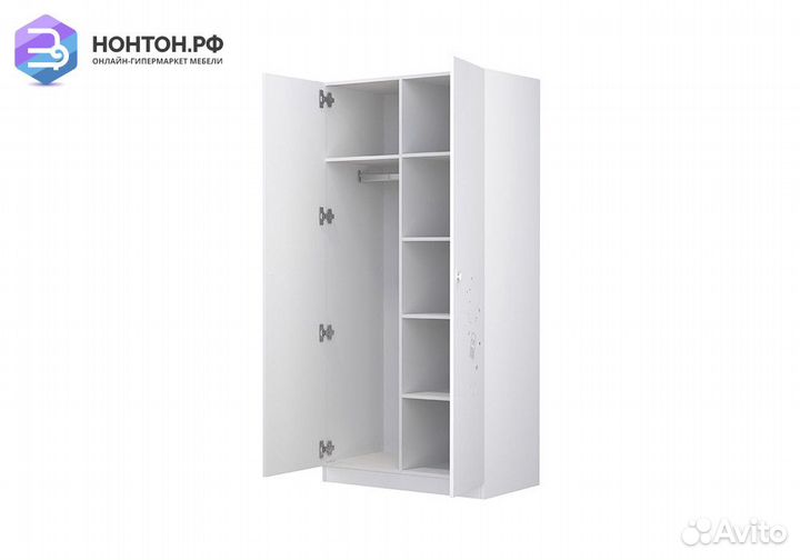 Шкаф двухдверный Polini kids French 1230 Teddy бел