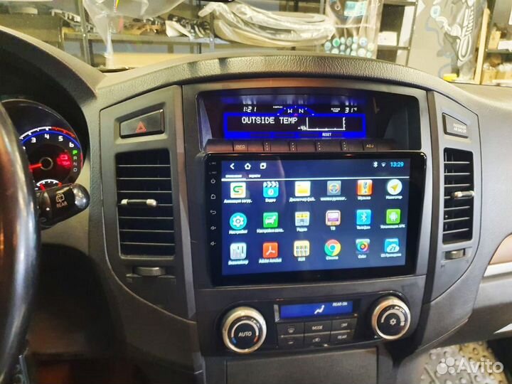 Магнитола 2 din android 9 дюймов Mitsubishi Pajero