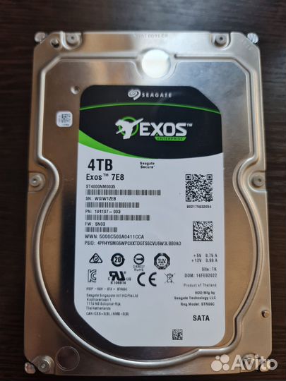 Жесткий диск Seagate Exos 4tb