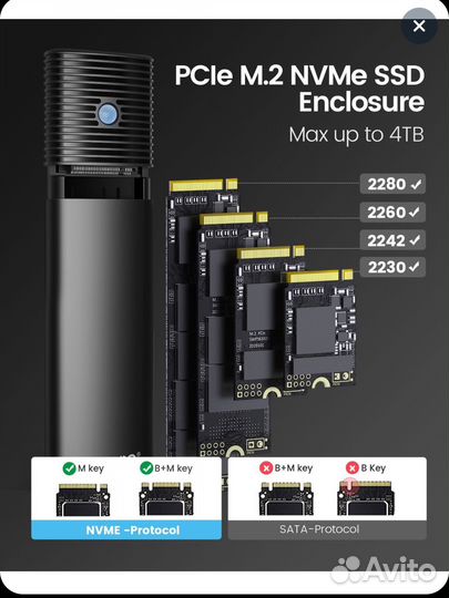 Внешний корпус для ssd m2