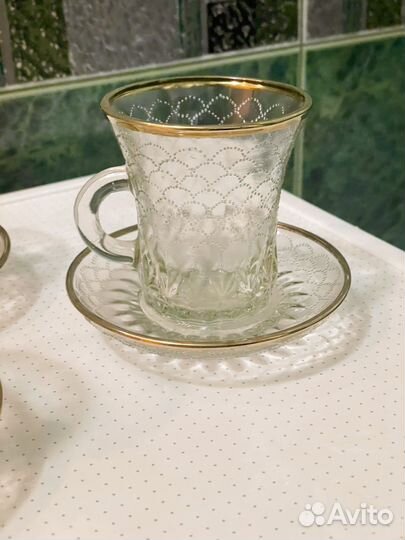 Винтажный набор чайно-кофейный 6 пар СССР 60е