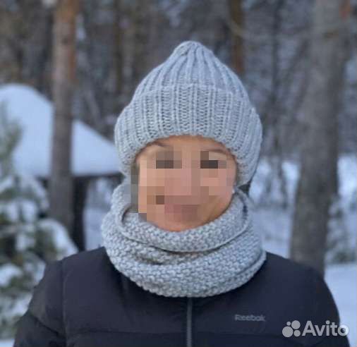 Комплект шапка и снуд женский