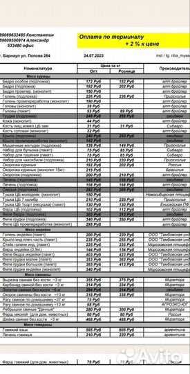 Продукты питания, рыба, креветки, лангустины, мясо