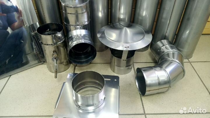 Труба дымохода, монтаж через стену