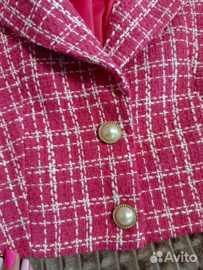 Твидовый жакет укороченный 42-44