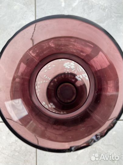 Ваза,винтаж, марганцовое стекло