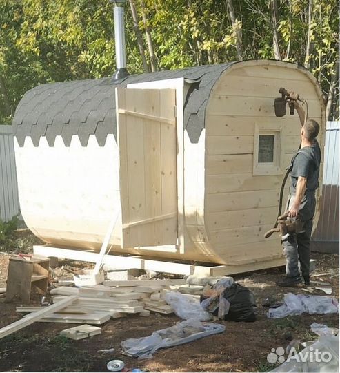 Баня-бочка квадро с доставкой