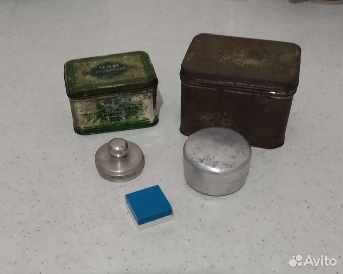Жестяные баночки, коробочки для сыпучих, чая СССР