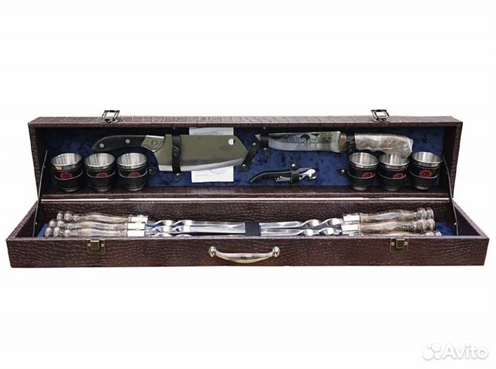 Набор шашлычный в подарочном кейсе