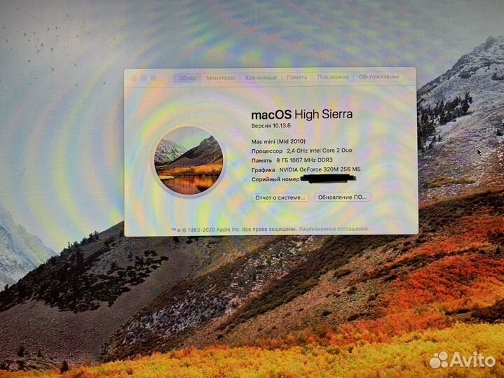 Apple Mac mini 2010 / 8gb / 256 ssd