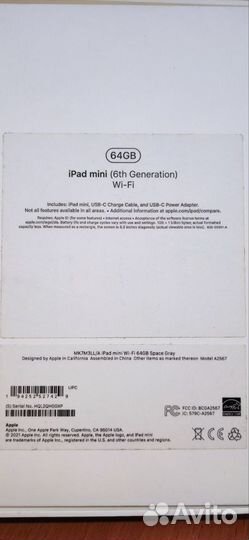 Продам планшет Apple iPad mini (6th Gen) Wi-Fi 64