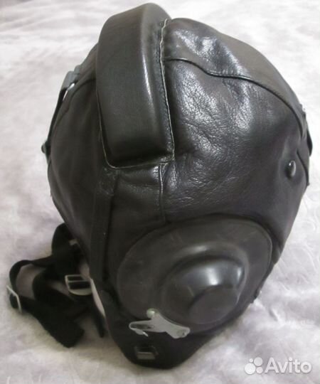 Шлем кожаный зимний лётный
