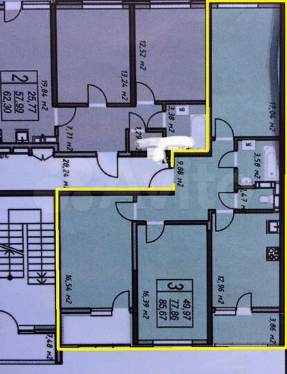 3-к. квартира, 85,7 м², 13/14 эт.
