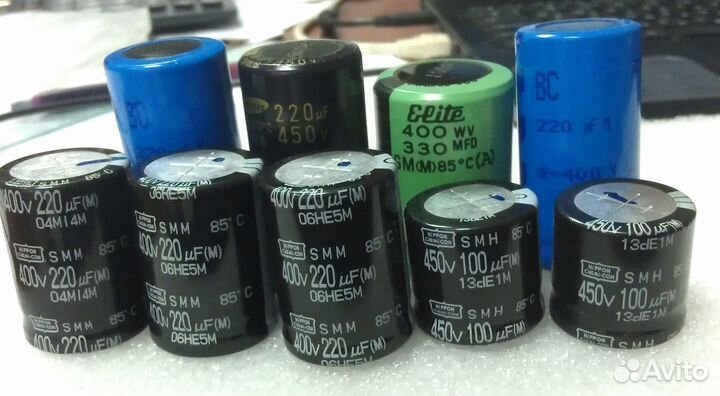 Высоковольтные электролит. конденсаторы разные