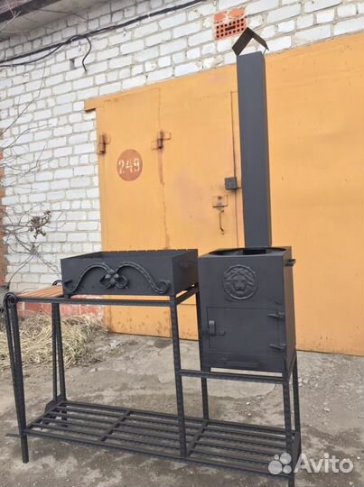 Мангал с печкой