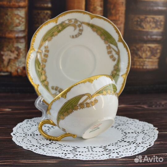 Haviland Limoges Лимож: кофейная пара с ландышами