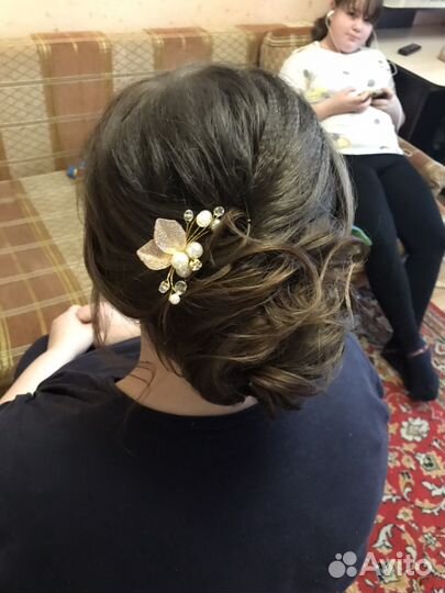 Прически свадебные, вечерние, локоны, макияж