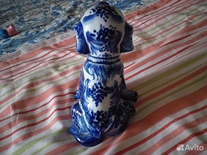 Гжель статуэтка собака(70-80е)