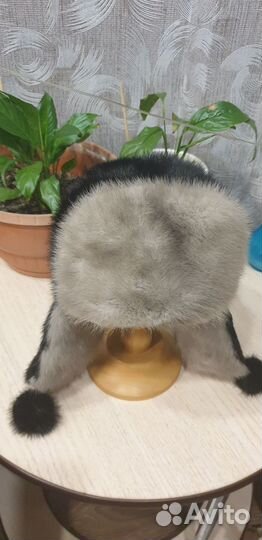 Шапка зимняя норковая женская